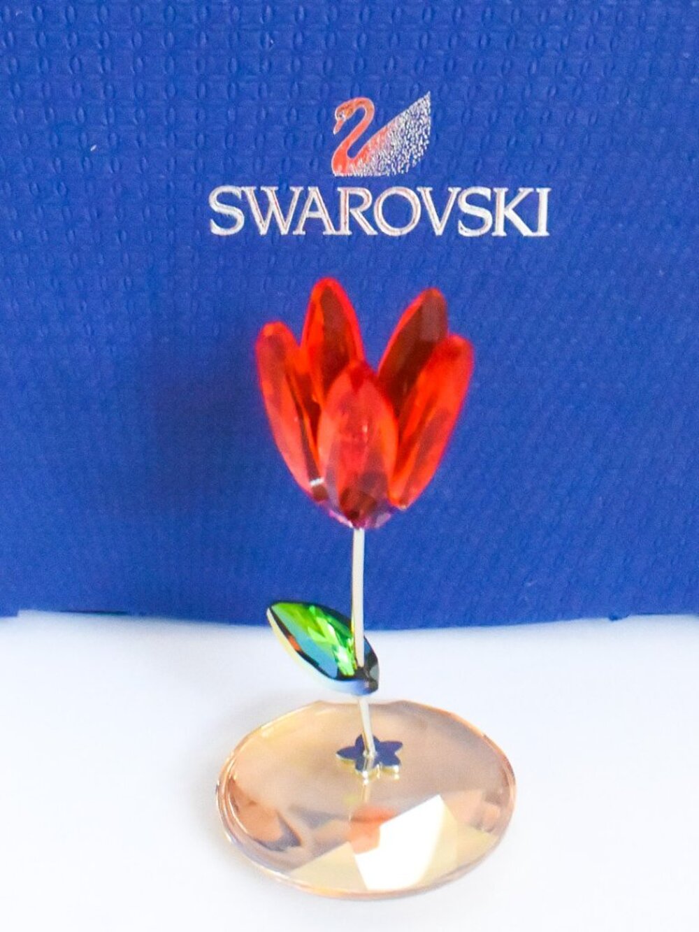 *Swarovski* Sparkling Crystal Rocking Red Flower Kim Figurine - #1016548 - NEW!